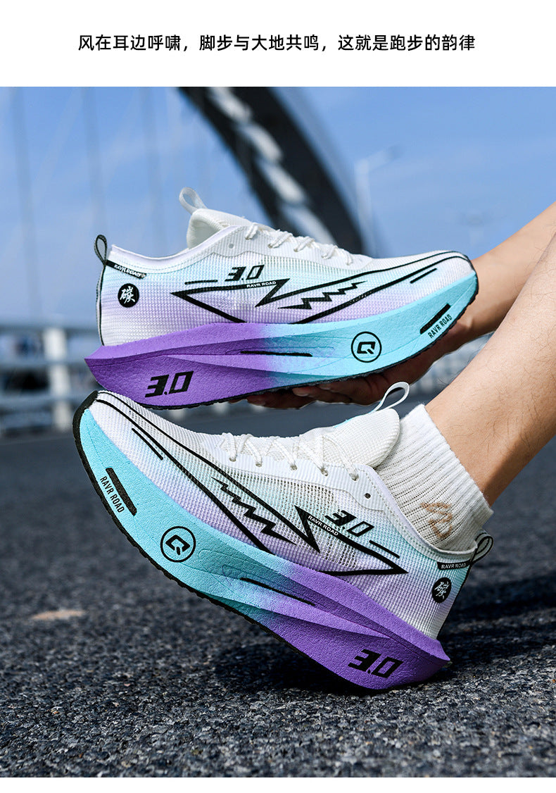 Summer New Hollow Breathable Lightweight Casual Sports Shoes with Super Soft Sole Carbon Plate Cushioning and Rebound for Fitness and Running