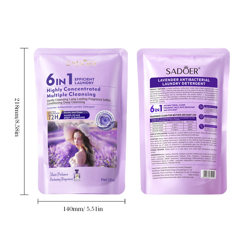 Cross-border Lavender Antibacterial Laundry Detergent500ml Fragrance Cleaning Clean Clothing Export Manufacturer Wholesale