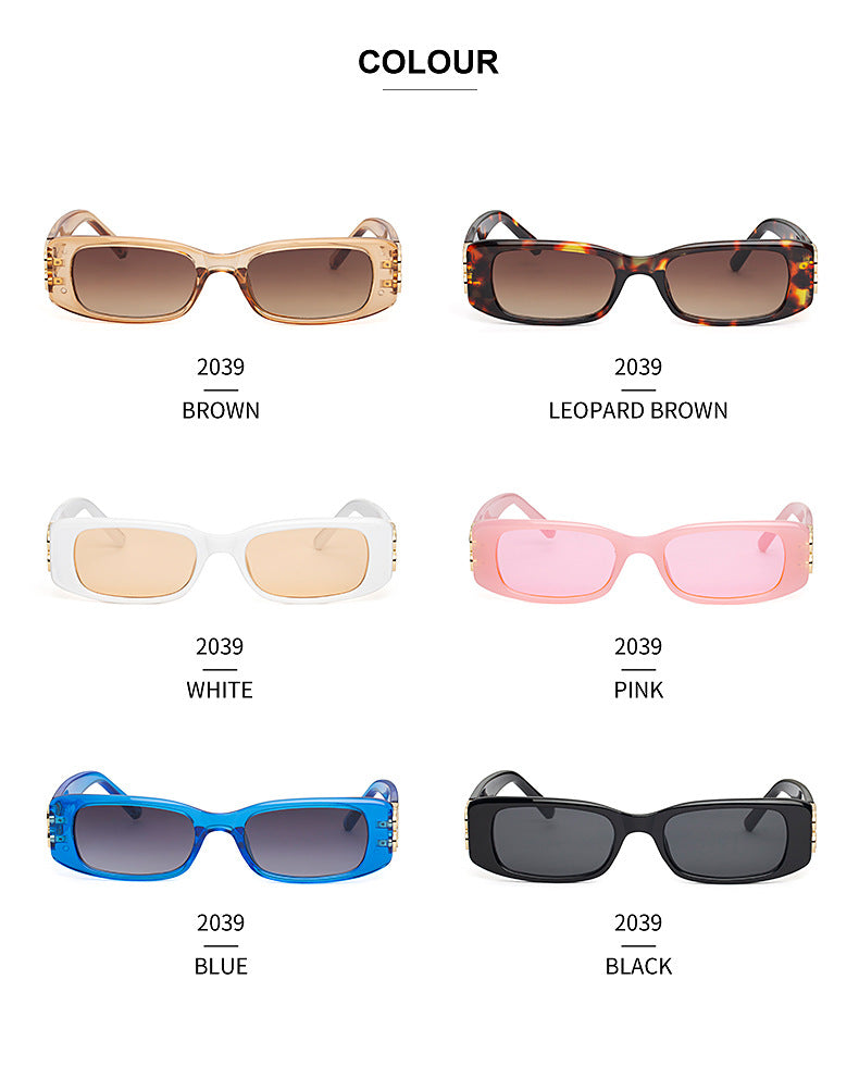 New Small Frame Sunglasses for Women, European and American Fashion, Internet Celebrity Style, High-End Glasses Trend sunglasses