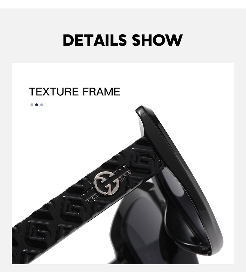 2025New European and American Fashion Large Frame Cat Eye Sunglasses for Women High-end Sun Protection Sunglasses for Women Trendy sunglasses