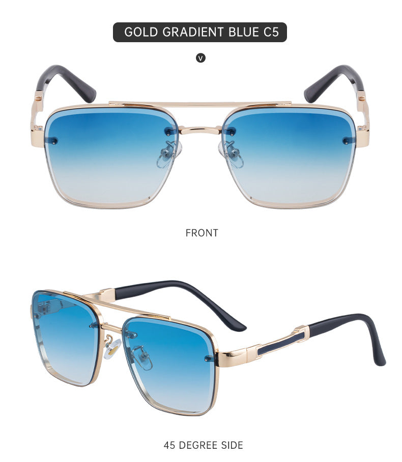 2025Retro Glasses Men Driving Sunglasses Square Frame High-end Men's Sunscreen Sunglasses Premium sunglasses