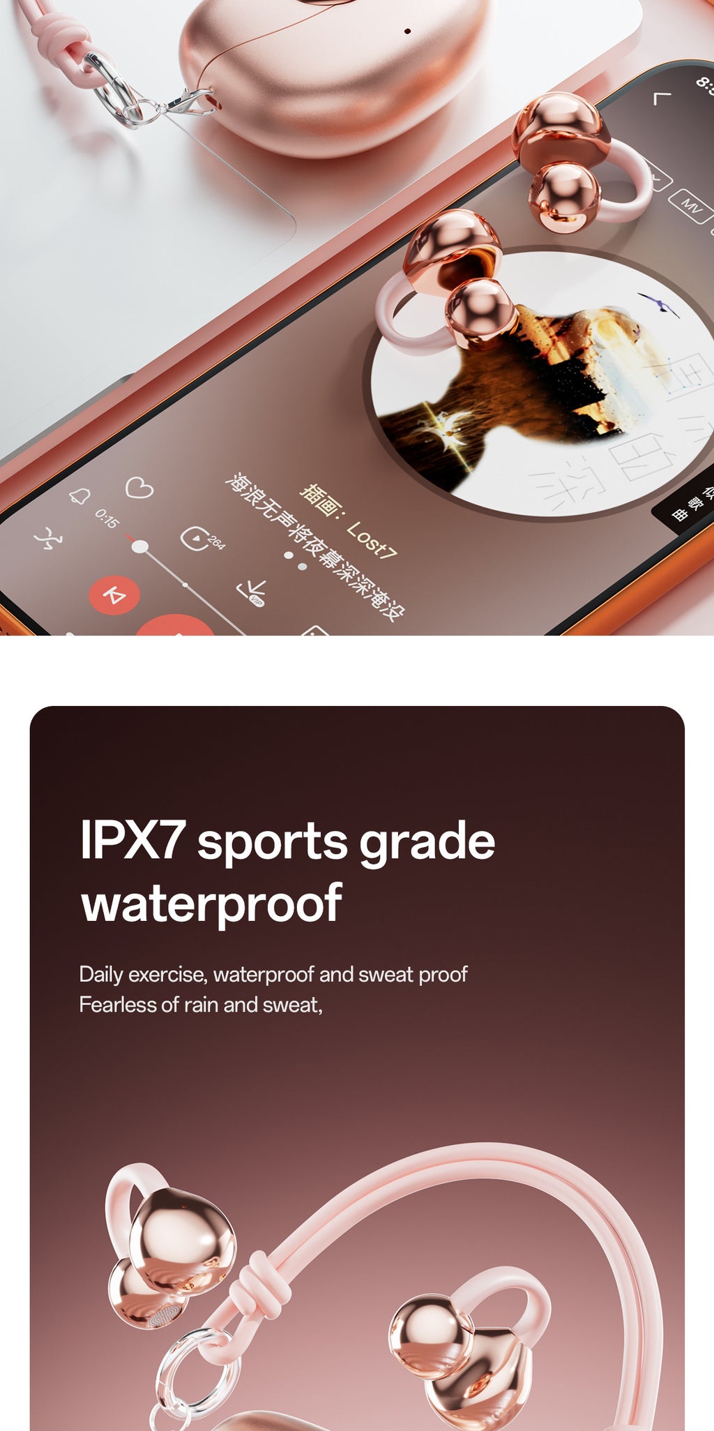 New E-commerce Model M106Simple Heart Long Battery Life High Appearance Mini Bag Style Wireless Bluetooth Earphones