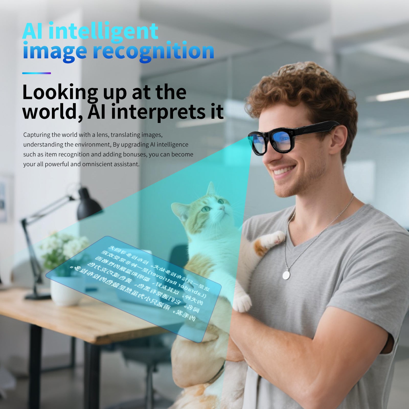 Hot Sale G10Smart Glasses AI Translation AI Intelligent Object Recognition Intelligent Navigation Wearable1080P High Definition Shooting