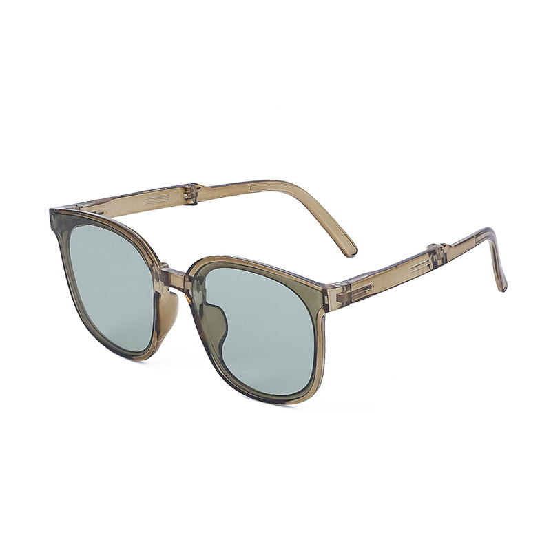 New Fashion Foldable Sunglasses for Women UV Protection Polarized Sunglasses Trendy Portable Full Frame Sun Glasses