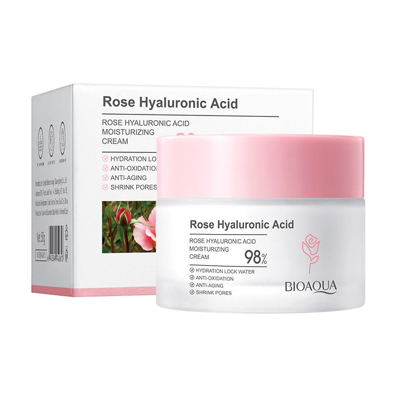 Rose Hyaluronic Acid Skincare Set Hydrating, Cleansing, Moisturizing, and Skin Rejuvenation Six-Piece Set Wholesale from Foreign Trade Manufacturer