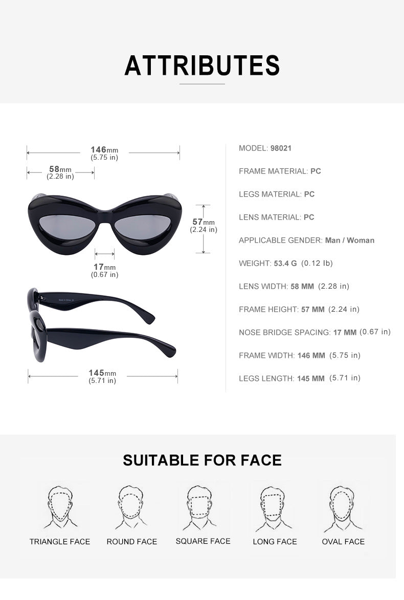 European and American Style Lip Sunglasses for Women Fashionable Party Quirky Personality Sunglasses Women's Glasses Wholesale Street Style Sun Protection