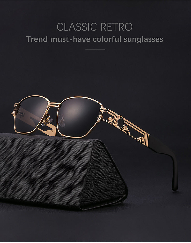 2025Steampunk Sunglasses New Men's Trendy Fashion Retro Small Square Frame Sunglasses Men sunglasses