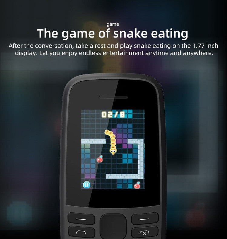 Popular105Dual SIM Senior Phone2G GSM Straight button phone non-smartphone factory wholesale