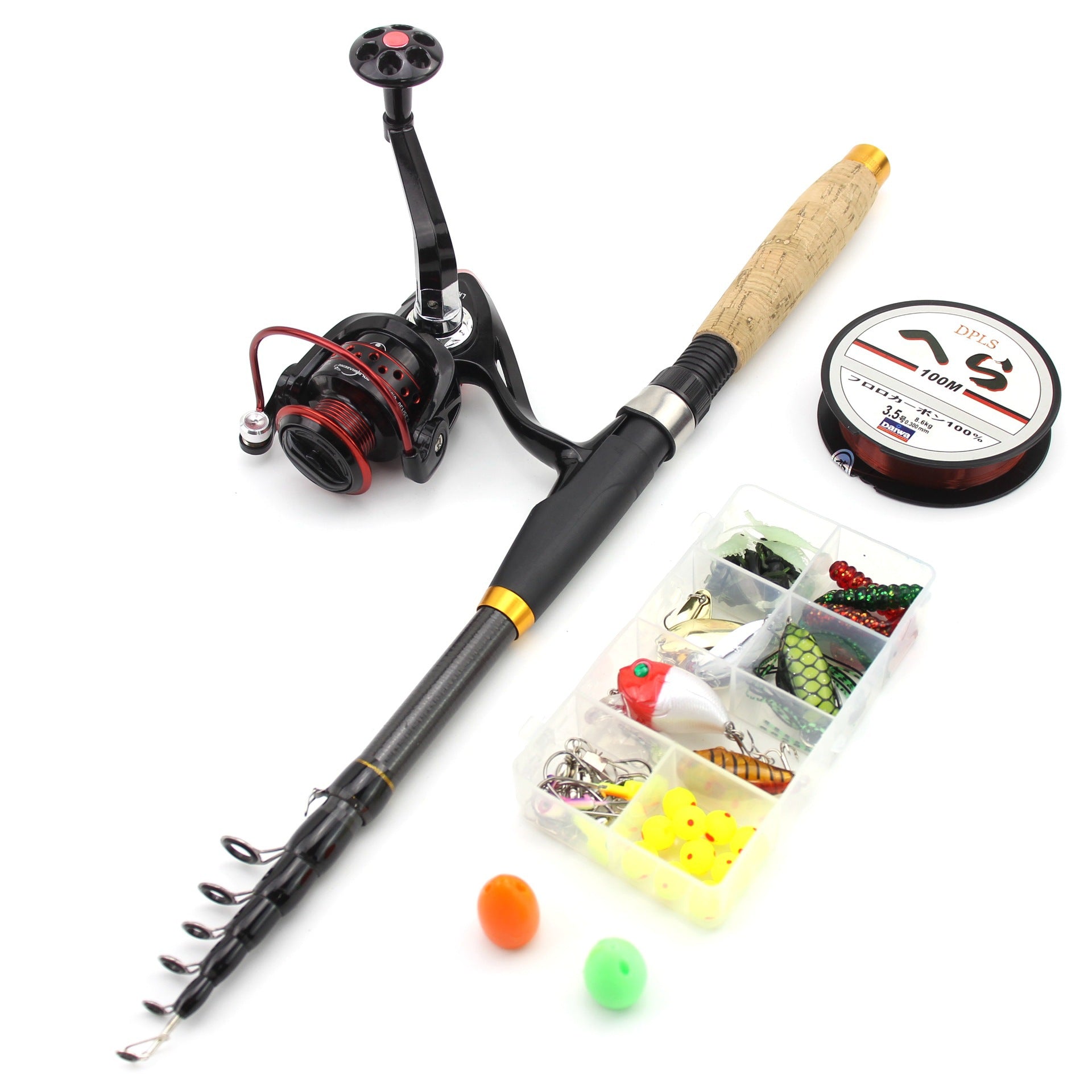 2.1Mi Xiao Hai Rod Set Ultra Short Telescopic Fishing Rod Spinning Reel Combo Amazon FBA Overseas Warehouse Fishing Gear
