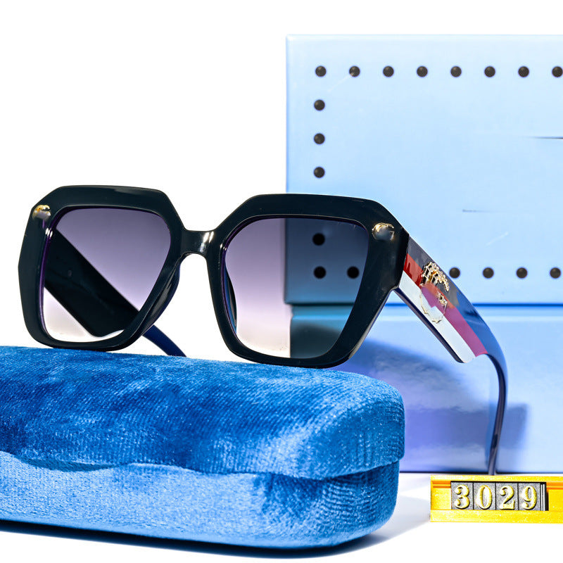 Ancient Style European and American Design ins Trendy Square Frame Sunglasses for Women, Celebrity Style, Fashionable Acetate Sunglasses for Men3029