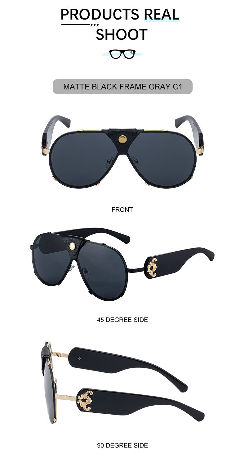 2025New Style Toad Glasses Men's European and American retro Sunglasses Pilot Sunglasses Men's Sunscreen Driving Glasses