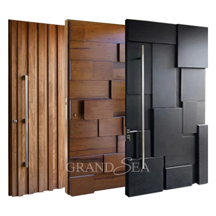 New Design and Hot Sale Custom Made Modern Wooden Pivot Entry Luxurious Doors With Factory Price