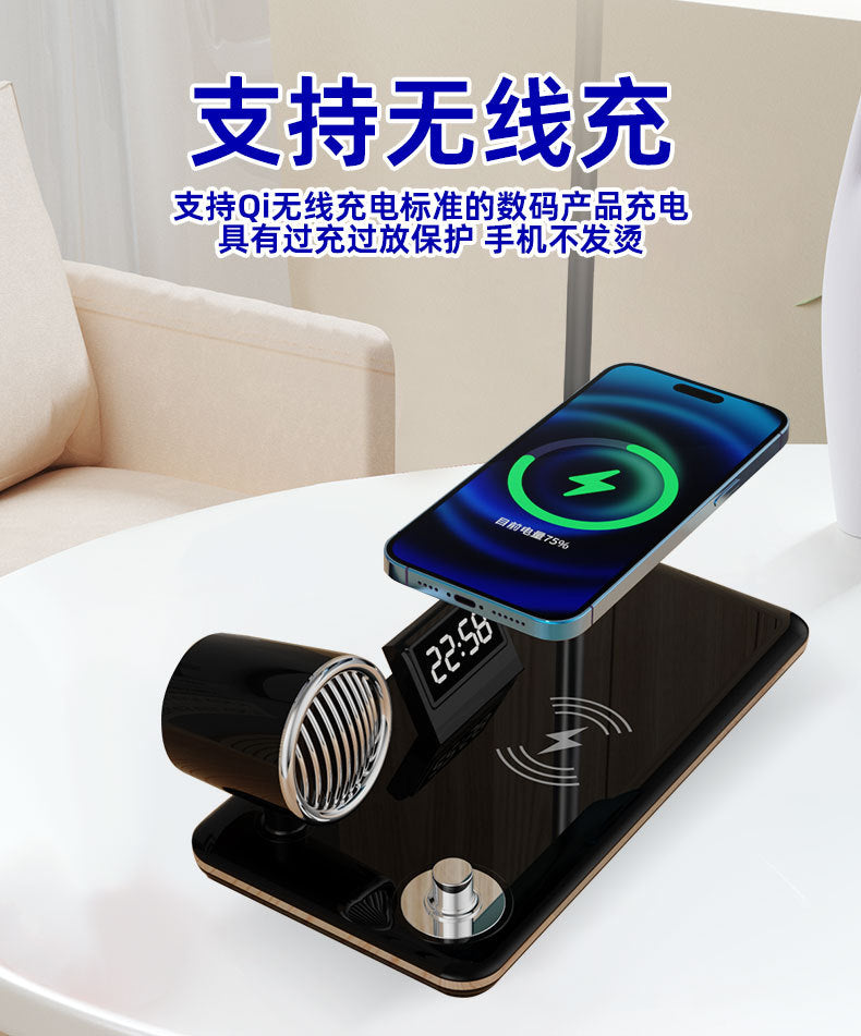 Amazon Music Wireless Charging Desk Lamp Student Eye Protection Desk Lamp Bedroom Dormitory Reading Study Desk Lamp