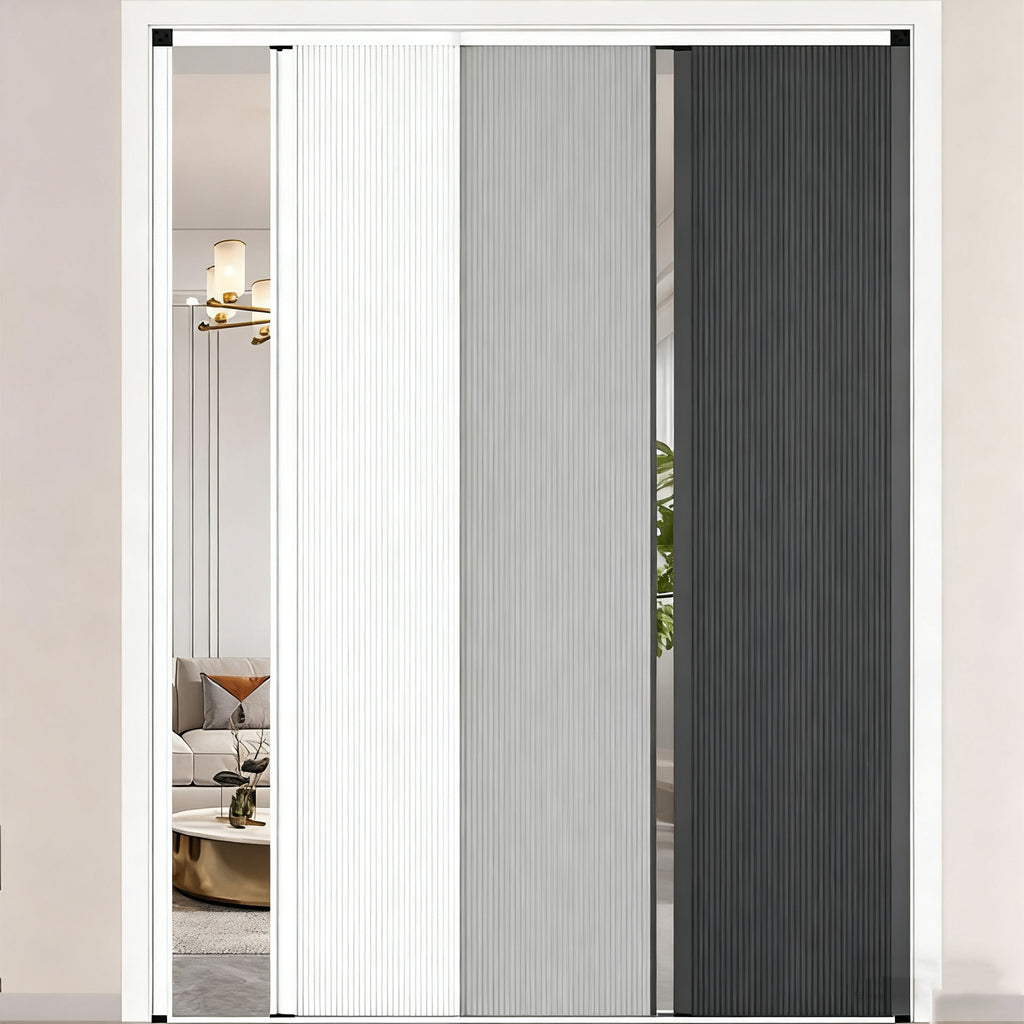 Aluminum Alloy Sliding Invisible Partition Door Curtain for Living Room, Kitchen, Bathroom, Bedroom, Balcony, Custom Made by Manufacturer