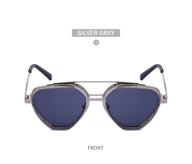 New Hollow Sunglasses for Men, European and American Retro Steampunk Irregular Sunglasses, Fashion Glasses sunglasses