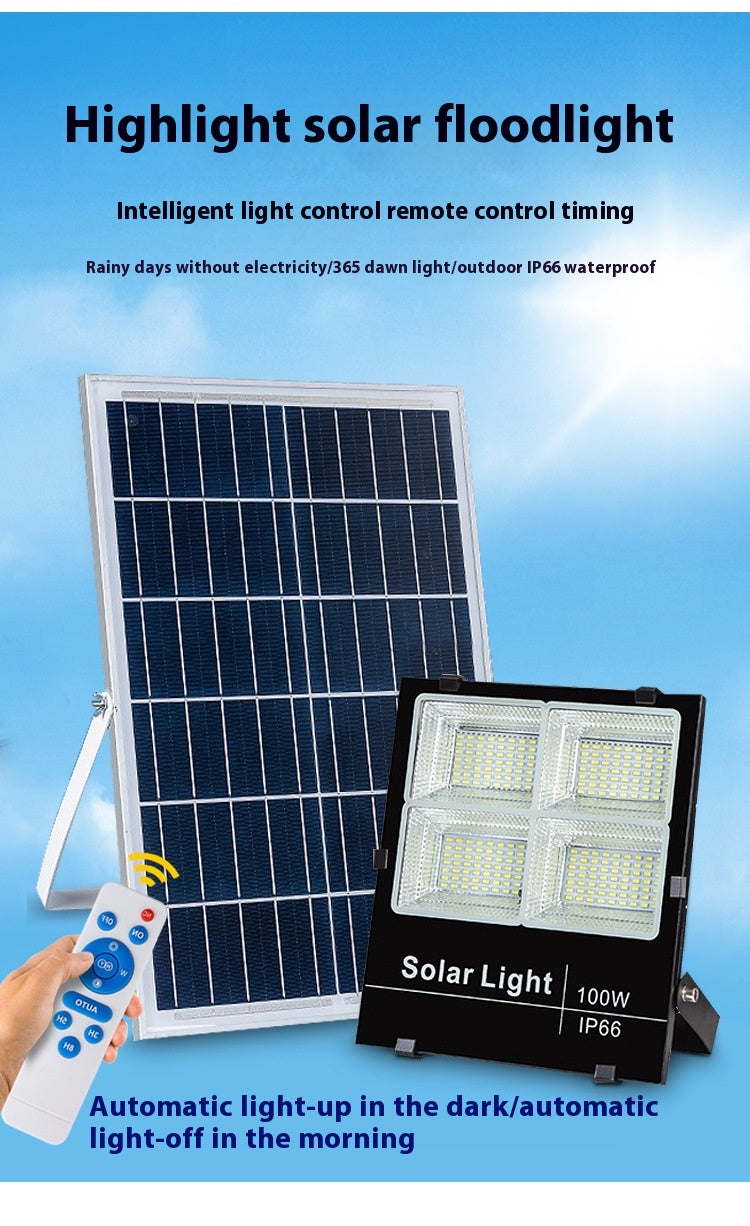 Wholesale Super Bright Waterproof Aluminum LED Solar Floodlights IP67 Rating Outdoor Courtyard Street Lights for Garden