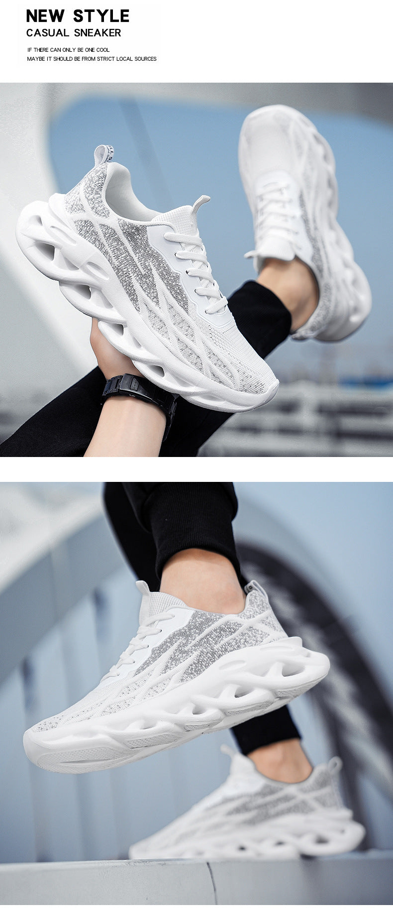 Summer Flyknit Breathable Running Shoes Braided Sole Casual Sports Shoes Men's Lightweight Trendy Shoes Professional Racing Running Shoes