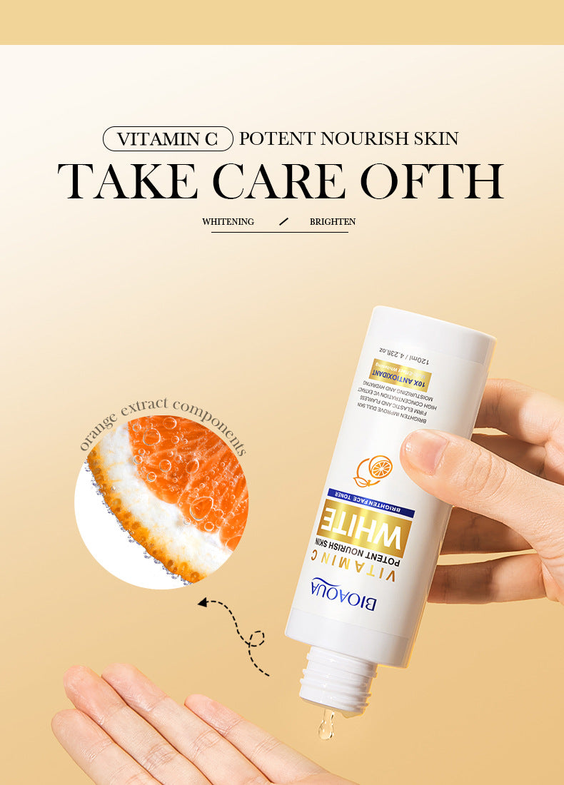 All English Vitamins C Whitening Skin Care Set BIOAOUA Cleansing and Moisturizing Five-Piece Set  Wholesale