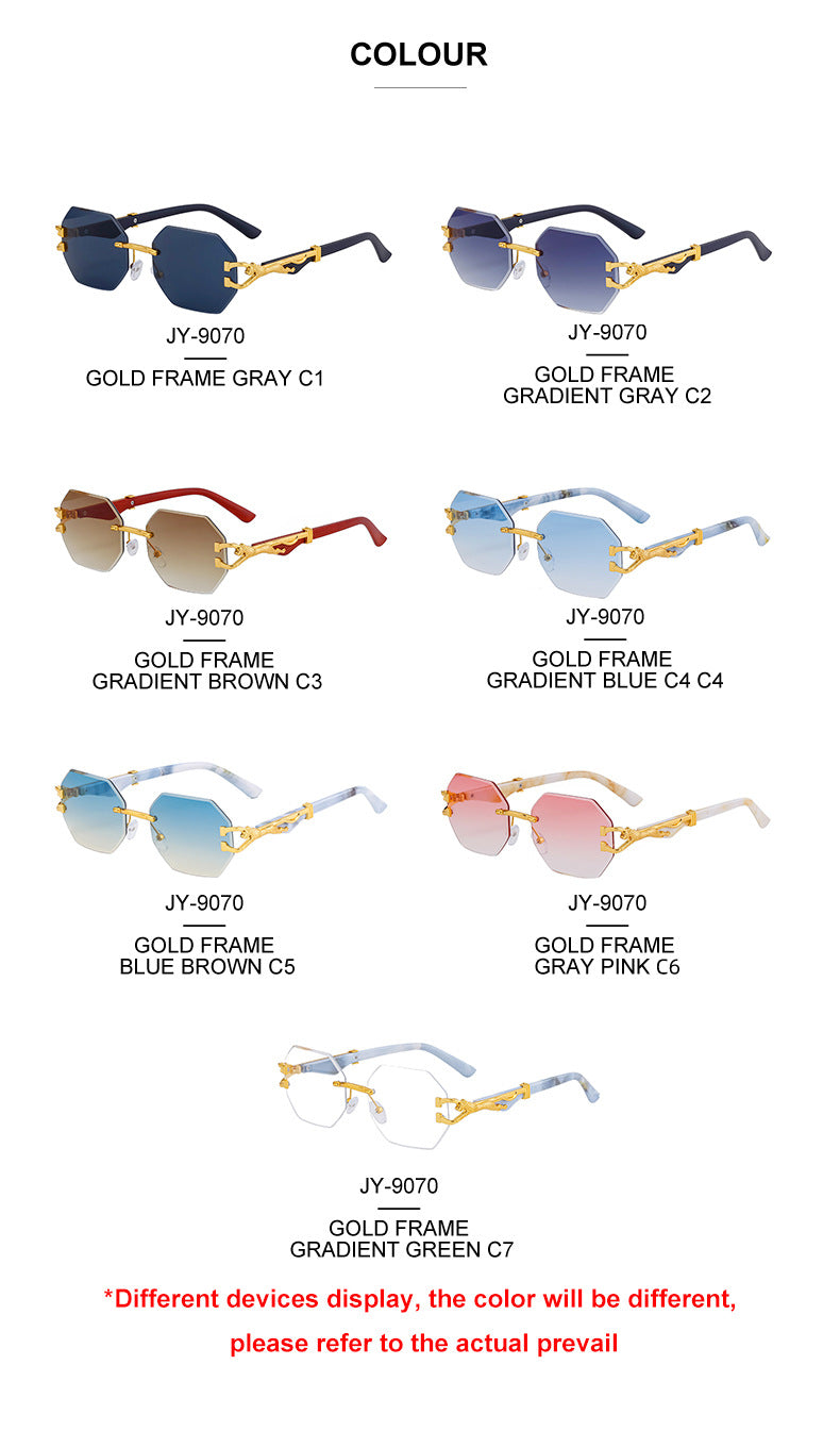 Vintage Imitation Wood Grain Leopard Temple Sunglasses Men's Square Frame Cut Edge Driving Sunglasses Wholesale shades