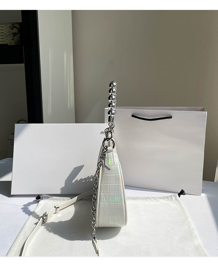 Spring ins Niche New Style Underarm Bag Versatile New Single Shoulder Crossbody Bag for Women Light Luxury Stone Pattern Women's Bag