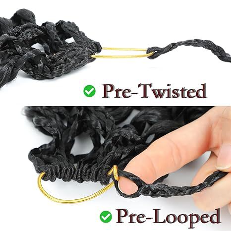 Synthetic Wig Crochet Hair European and American Style Dreadlocks Curly Hair Three-Strand Braid GOGOCurlCrochetHair Long Curly Hair