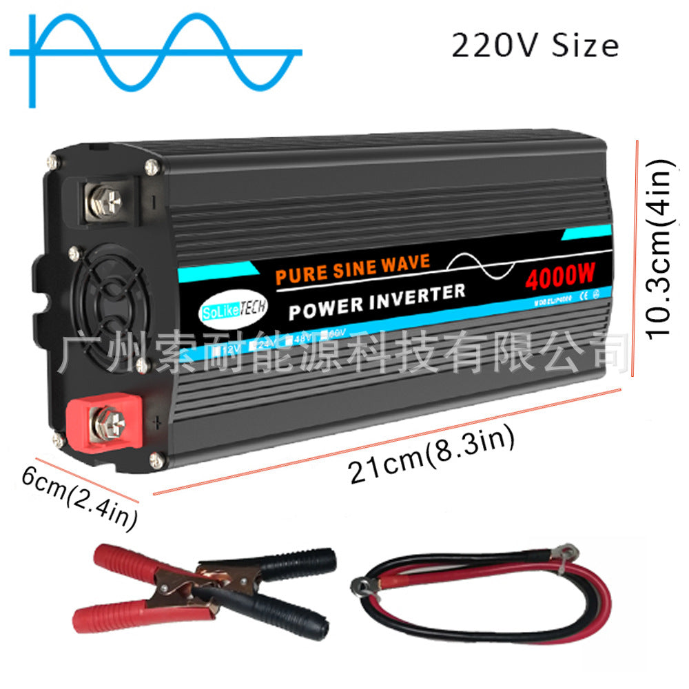 New Product12V Turn AC220V Sine Wave Inverter500W/800W/1000W/1300W 2个4.2A USB