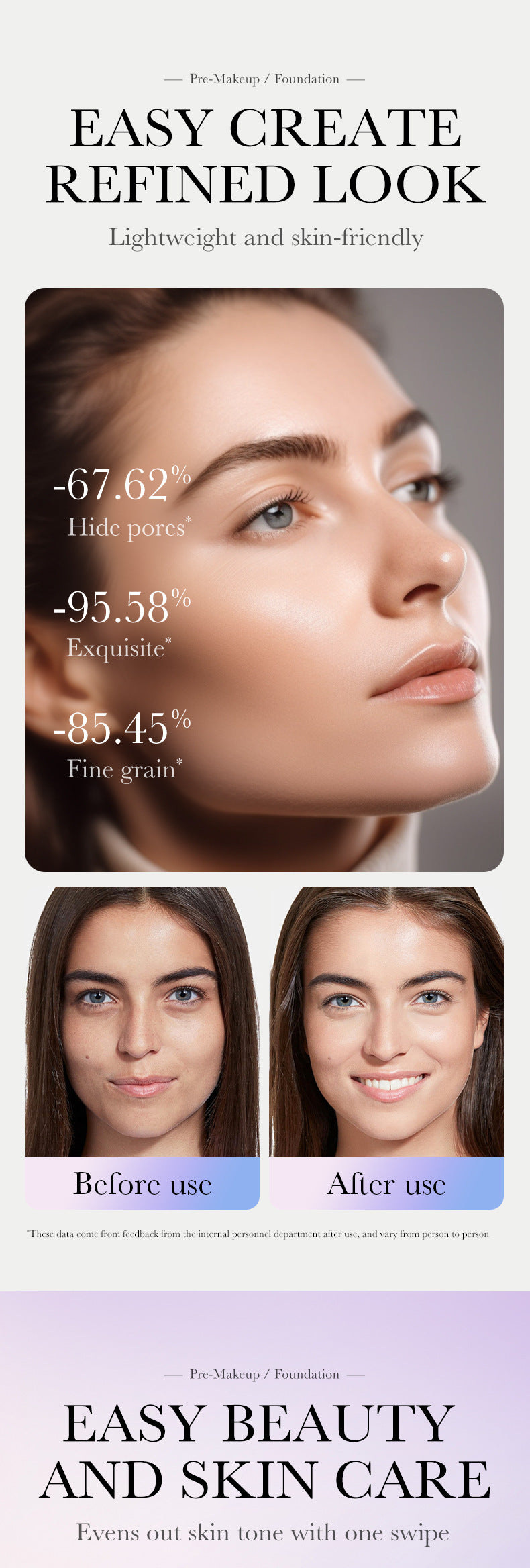 Makeup SADOER Three Color Rainbow Isolation Cream Contour Concealer Refreshing Primer  Wholesale