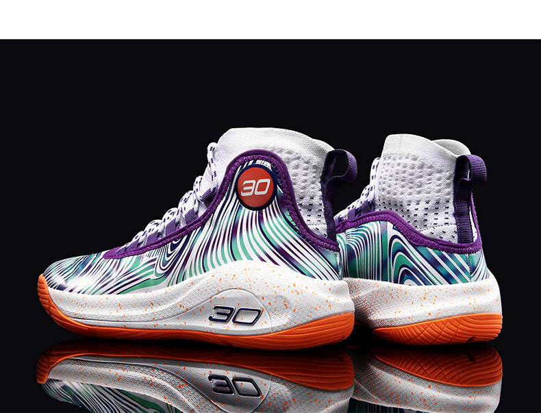 2025New Youth Support Shock Absorption Wear-Resistant Non-Slip Sports Shoes Men's fashion Soft and plaid Basketball Shoes