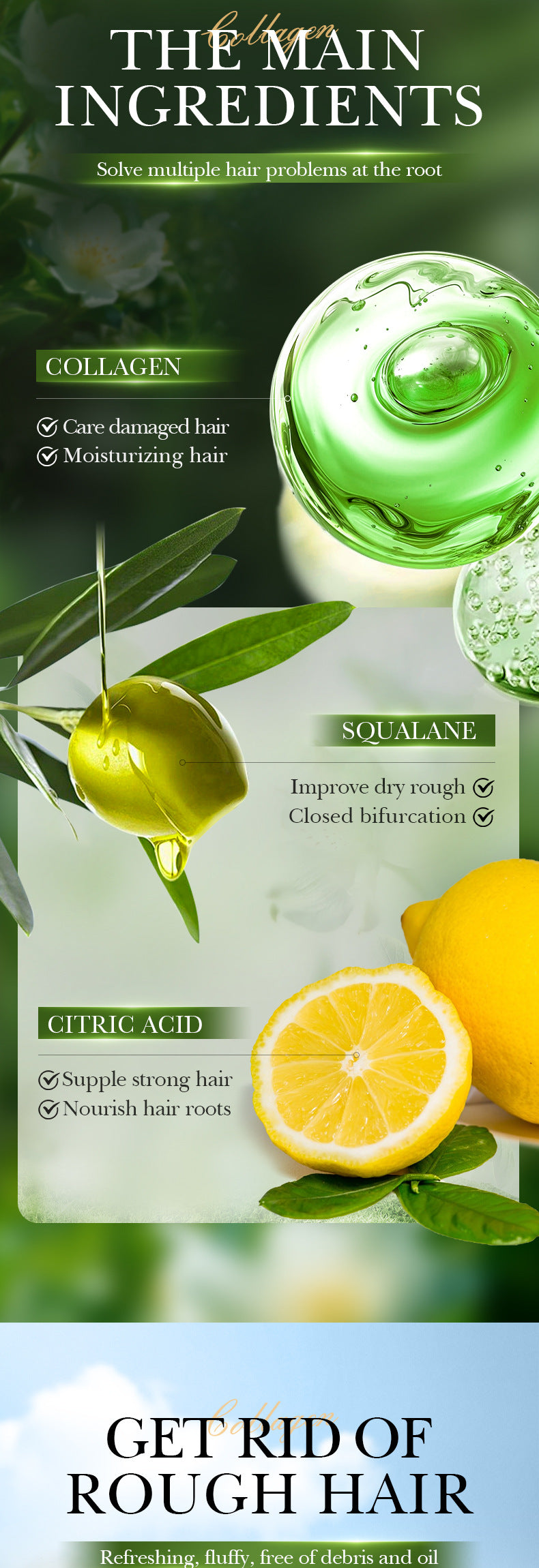 Collagen Smooth Hair Mask SADOER Nourishing and Smooth Hair Conditioner Cross-Border Wholesale