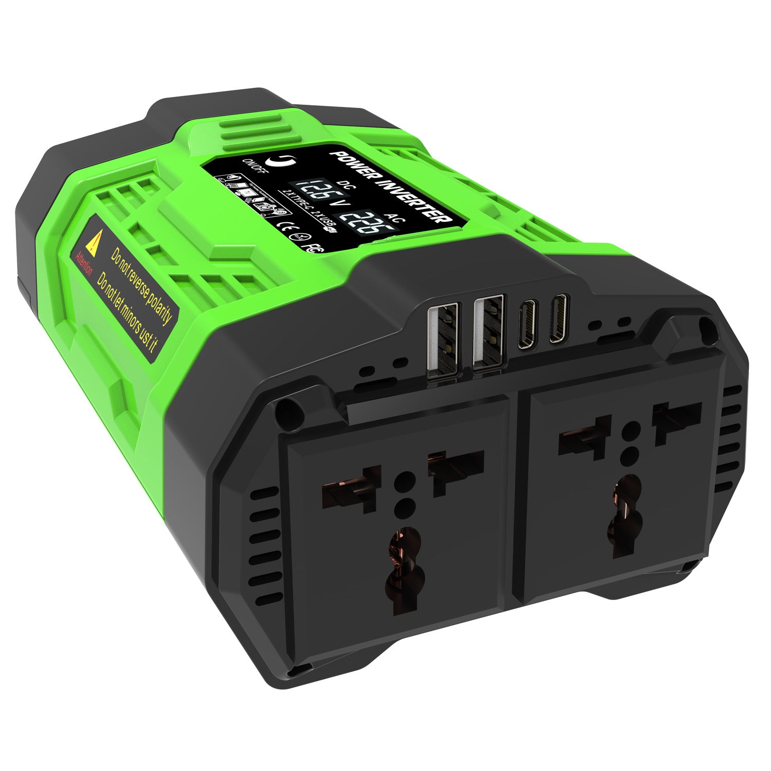 Vehicle Inverter200W300W600W12V Turn110V/220V With dual sockets USB/Type-C Converter