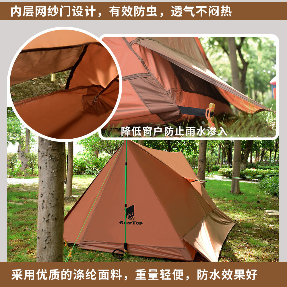Indoor Double Shelter Ultralight Tent Canopy 2-in-1 Camping Waterproof Outdoor Portable Tent
