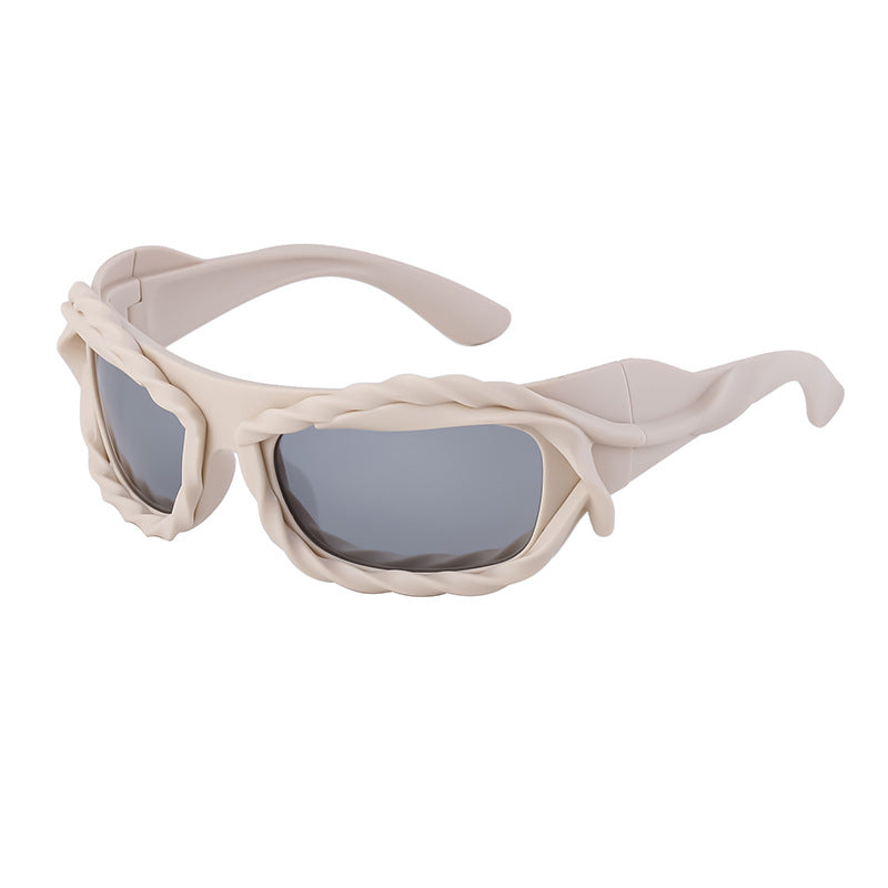 New Y2K Irregular Sunglasses for Women, Cycling Lace Sunglasses, Women's European and American Style Performance Glasses sunglasses