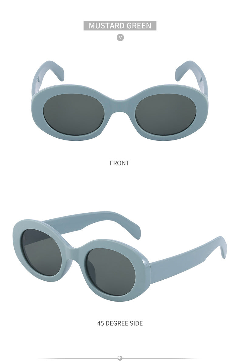 Fashion Round Frame Sunglasses for Women Trendy European and American Style ins Small frame sunglasses for women outdoor sun protection glasses shades