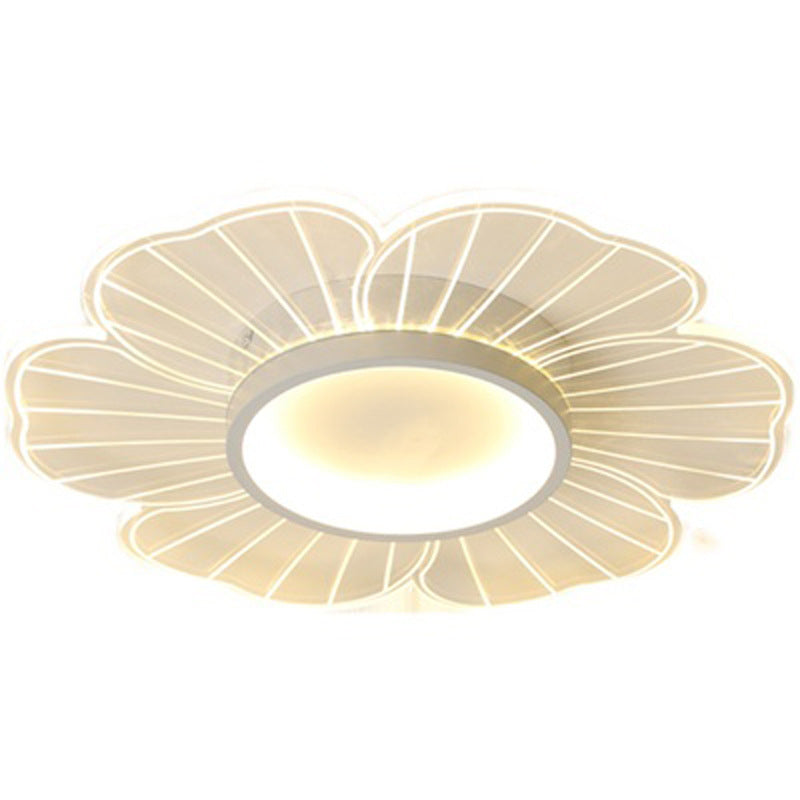 Nordic Flower Bedroom Light Ceiling Lamp Modern Simple Ultra-thin Round Lamp Creative Internet Celebrity Personality Lighting