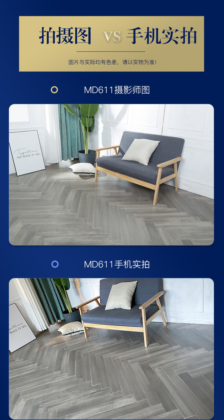 In-stock wholesale with on-site installation Herringbone Locking Floor Heating New Three-Layer Solid Wood Flooring Oak Black Walnut Flooring