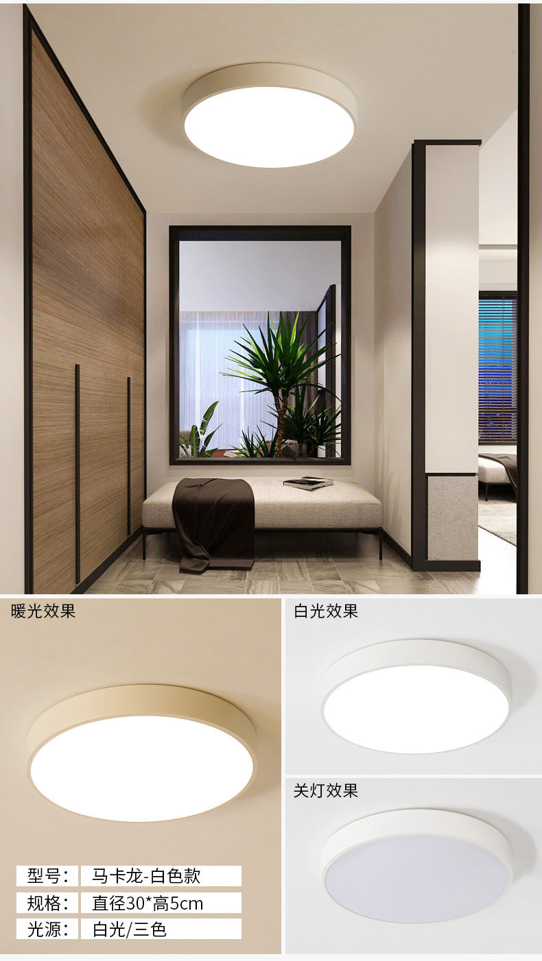 led Ceiling Lamp Nordic Simple Living Room Lamp Round Bedroom Children's Lamp Balcony Corridor Engineering Ceiling Light Fixture