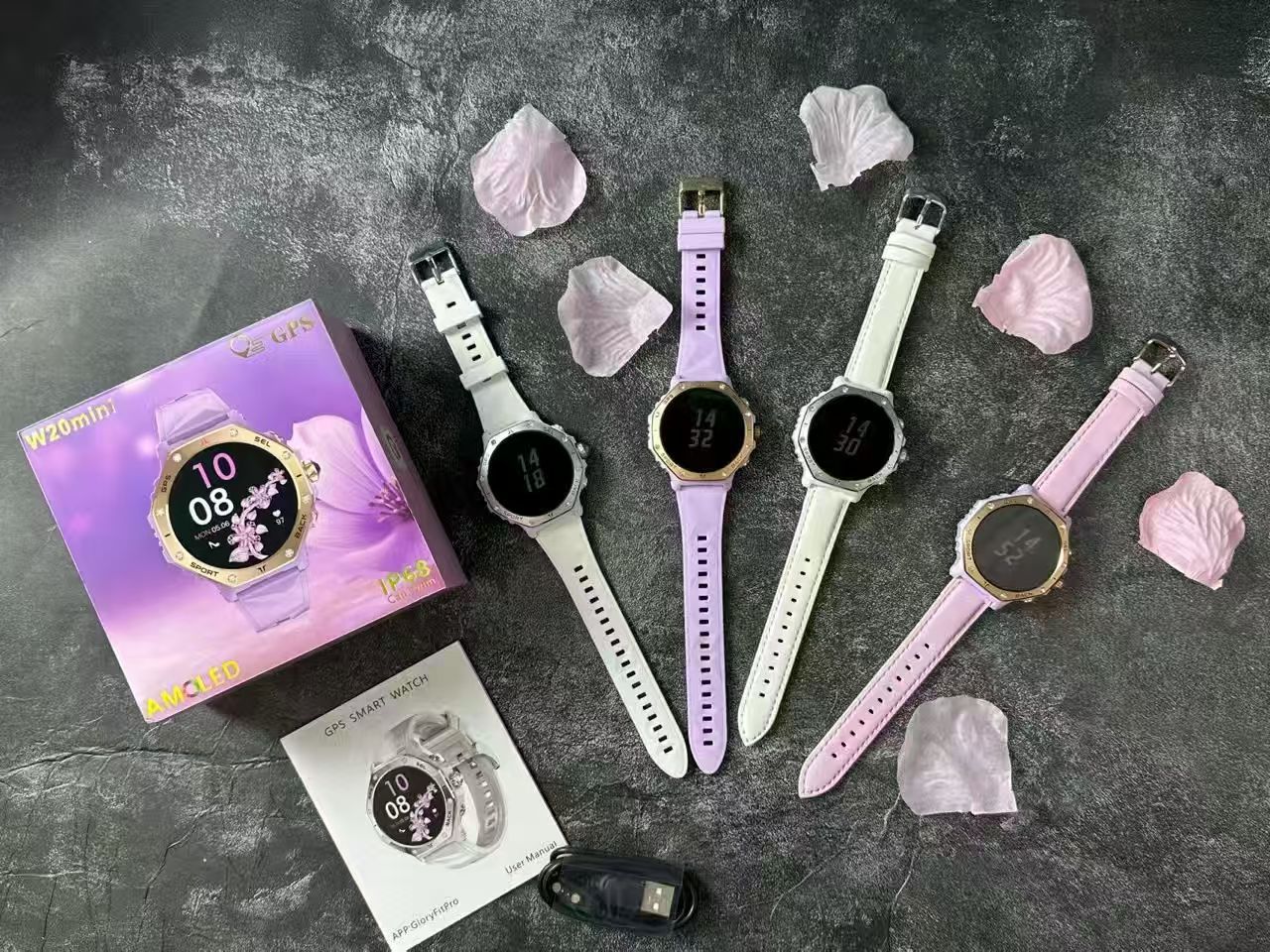 W20 Mini Smart Watch1.32inch Bluetooth Call Heart Rate Sleep Depth Waterproof GPS Beidou Positioning