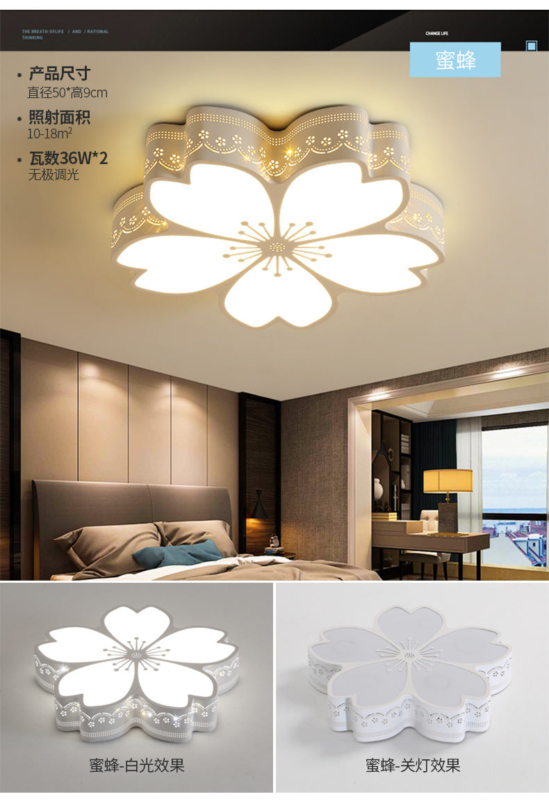 New Bedroom Lamp Simple Fashion Children's Room Lighting Warm Romantic Living Room Decor Creative LED Ceiling Lamp