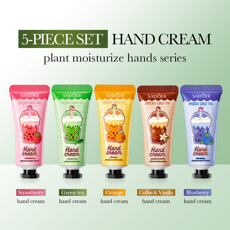 Full English Milk Tea Fruit Fragrance Hand Cream Set SADOER Autumn and winter hand cream  foreign trade wholesale