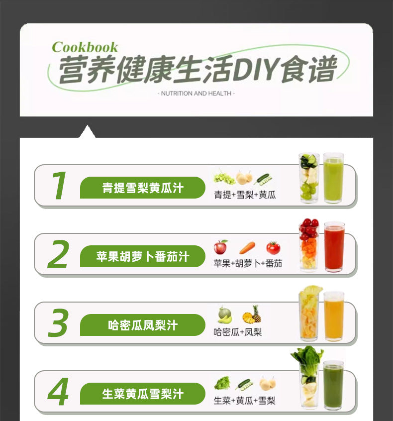 Customized Juicer with Pulp Separator, Small Household Multifunctional Fruit Juicer, Blender