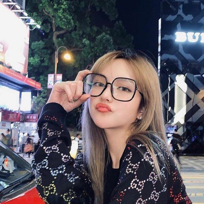 Fashion Large Frame Sunglasses for Women Trendy Zhang Ruonan Same Style Fashion Square Frame Sunglasses for Women Trendy Glasses Wholesale