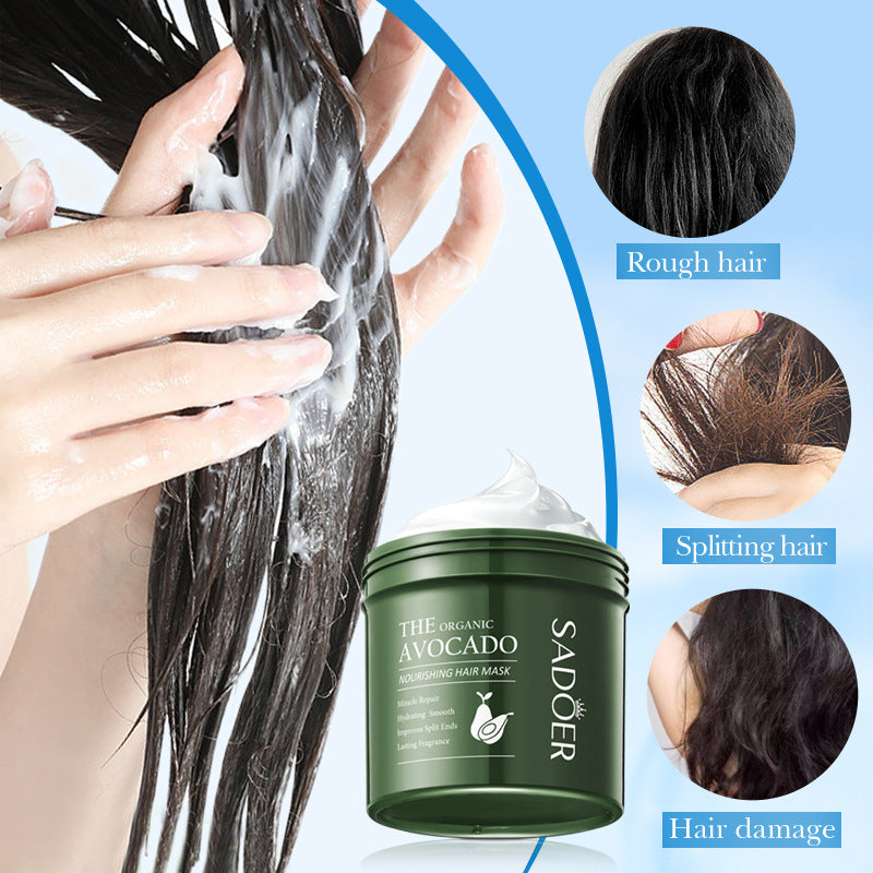 Avocado Smooth and Nourishing Hair Mask SADOER Cross-border foreign trade wholesale of frizz improvement conditioner