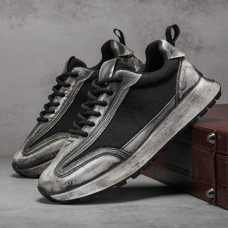 Men's Shoes Summer New Breathable Mesh Versatile Dad Casual Sneakers Height-Increasing Thick-Soled Vintage Dirty Shoes CH0003