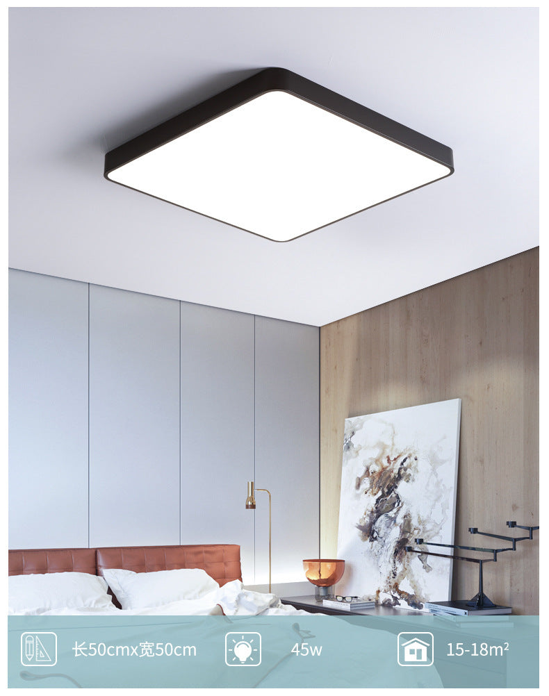 LED Ceiling Lamp Nordic Ultra-thin Rectangular Living Room Corridor Balcony Lighting Round Master Bedroom Room Lamp