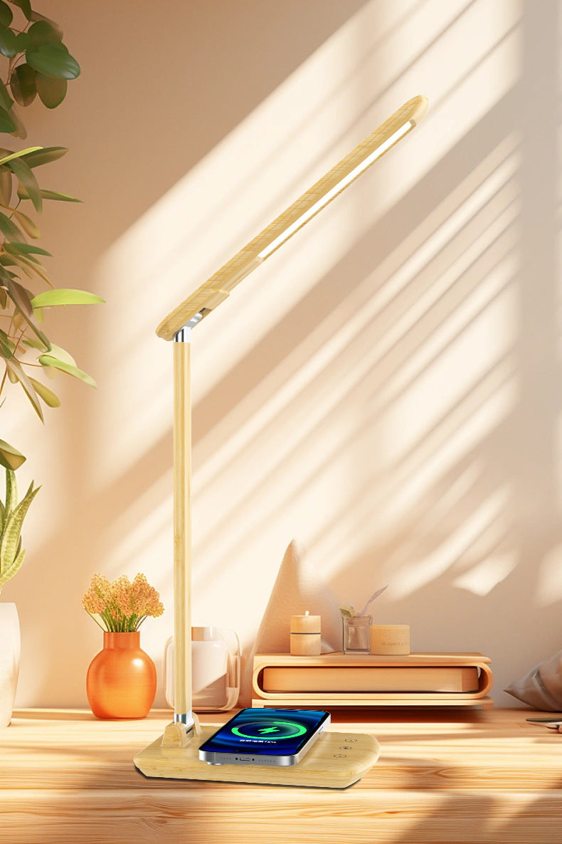 Smart Desk Lamp with Wireless Charging for Phones, Desk Lamp for Study, Bedroom, Children's Eye Protection, Office Gift Lamp