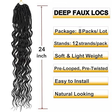14-301 Inch Synthetic Dreadlock Crochet Wig DEEPNULocscrochethair Scattered Tail Celebrity Fashion