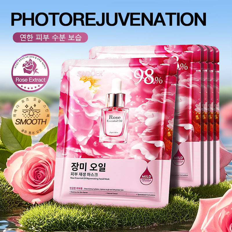 Full English Rose Essential Oil Rejuvenating Mask SADOER Moisturizing, rejuvenating, and brightening face mask  wholesale