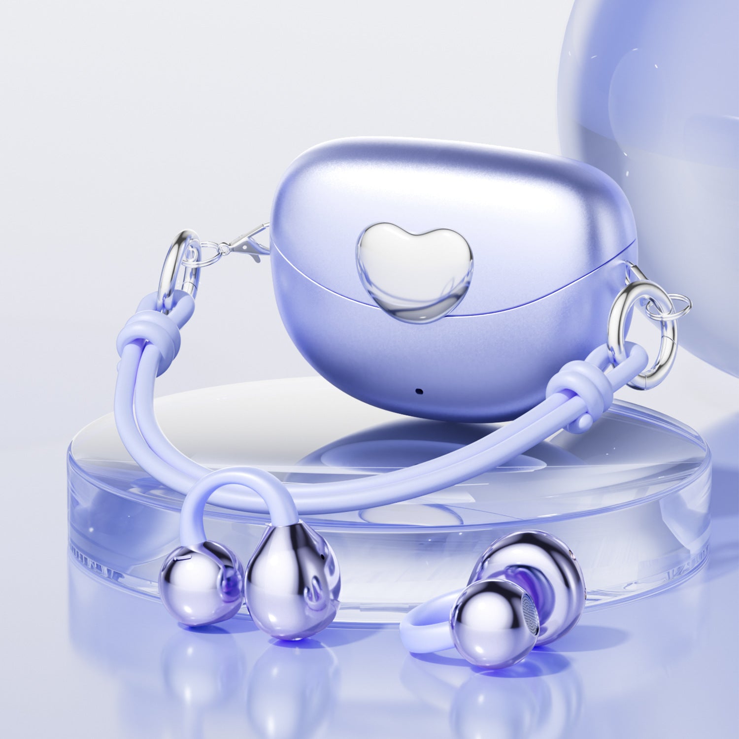 New E-commerce Model M106Simple Heart Long Battery Life High Appearance Mini Bag Style Wireless Bluetooth Earphones