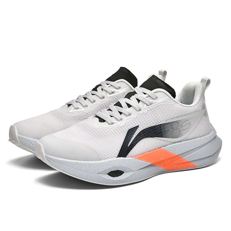 Autumn and Winter New Style Wind Chasing por Double Mesh Real Explosive Carbon Plate Rebound Cushioning Running Shoes Student Racing Training Sports Shoes