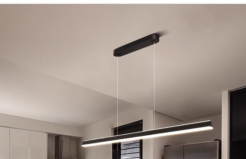 Modern Minimalist Creative Long Dining Table Minimalist Bar Counter Linear Restaurant Pendant Light Dining Room Zhongshan Lighting New Model